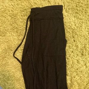 black lounge wear joggers